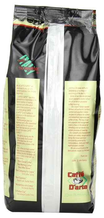 Caffe D'arte Gourmet Meaning of Life Whole Bean Coffee, 16-Ounce Foil Bags (Pack of 2) N19