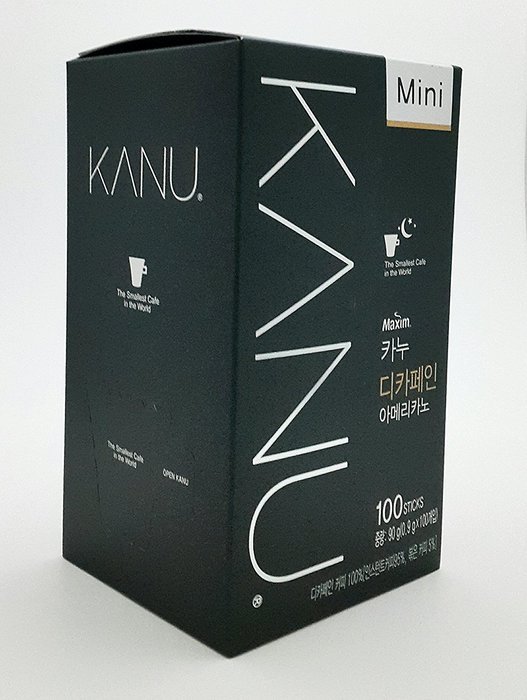 MAXIM KANU Mini Dark Roasted Instant Americano Coffee 0.9g(0.03oz) &times; 100 Sticks with Free Gift(Dark Roasted) N5