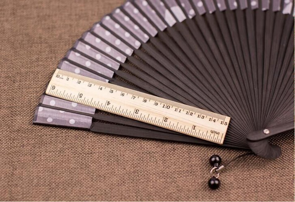 Black Cat Floding Handfan Dance Fan with Bell for Women