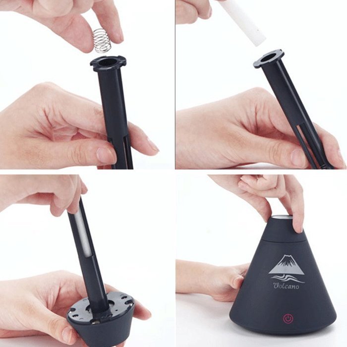 QH 160ml Volcano USB Mini Humidifier LED Lights Diffuser for Baby and Car N7