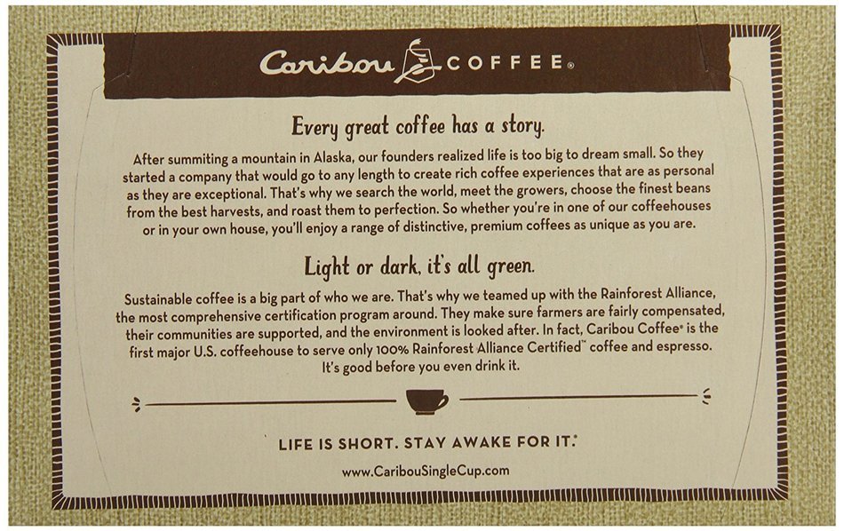 Caribou Coffee Caribou Blend, Keurig K-Cups, 72 Count N18