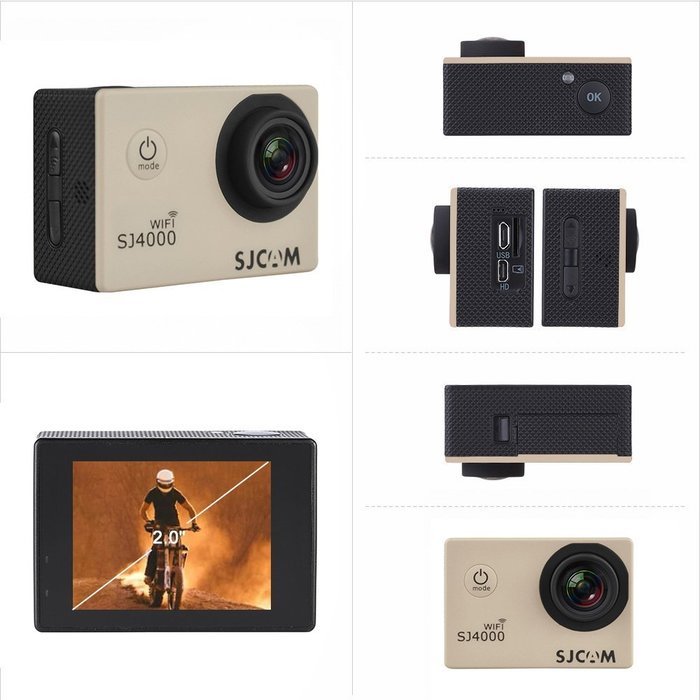 SJCAM SJ4000 WiFi 2.0" LCD Screen 1080P 30fps Full HD 12MP Waterproof 30M NTK96655 Action Sports Camera DV 170...