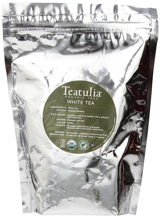 Teatulia Organic Single Garden White Tea, 100-Count pyramid bags N5