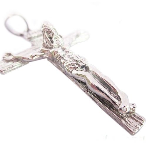 Men's Hot Chic Trendy Stainless Steel Silver Jesus Cross Chain Pendant Necklace N3