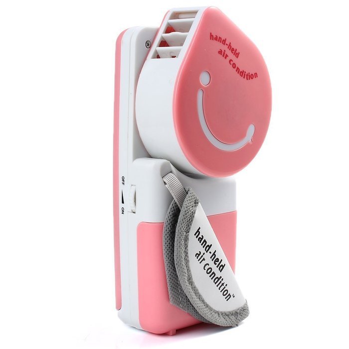 AIGUMI Mini Portable USB Rechargeable Fan Bladeless Handheld Air Conditioning Fan with Stand Sports Cooling Fan... N6