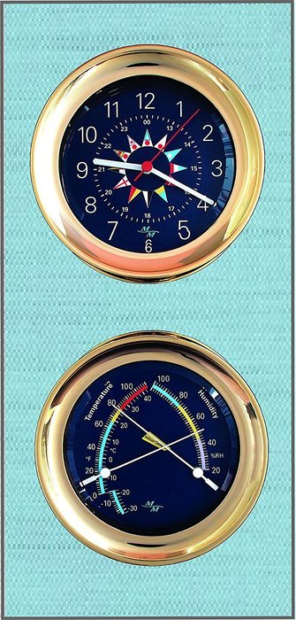 Blue Flag 5.85 Windlass Gift Set presented in a Leather Finish Felt Lined Gift Box with Clock and Comfort Meter N8