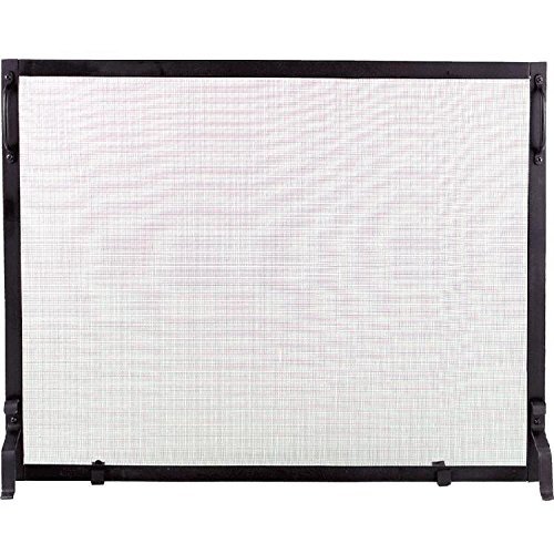 Framed Black Wrought Iron Single Panel Screen - 44" x 34"