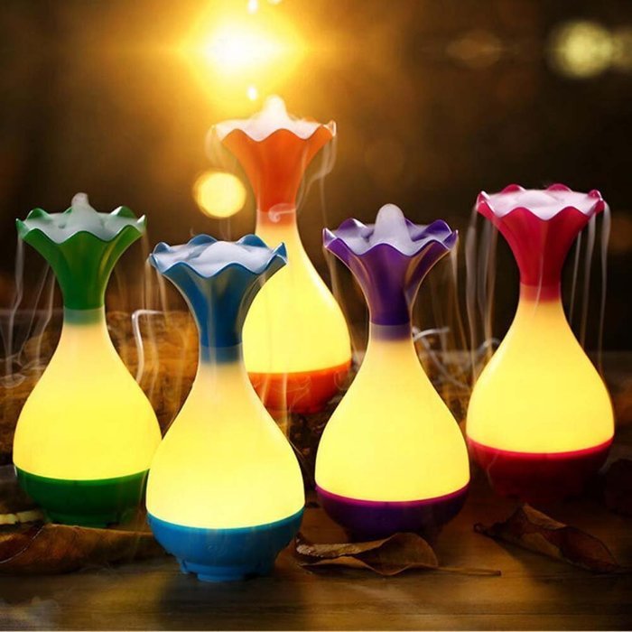 Calunce Cool Air Humidifier, Lightweight Night Lamp,Jade net bottle Shape, Quiet Ultrasonic USB Mist Aromatherapy... N5