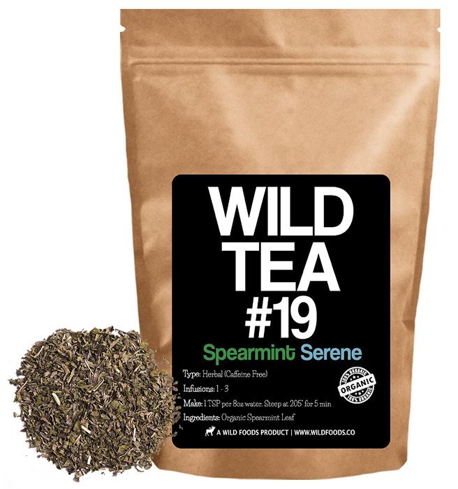 Organic Spearmint Tea, Loose Leaf Herbal Tea, Wild Tea #19 by Wild Foods (8 ounce) N5