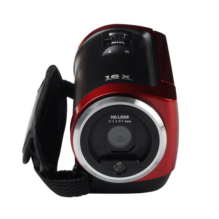 TOOGOO(R) HDV-107 Digital Video Camcorder Camera HD 720P 16MP DVR 2.7'' TFT LCD Screen 16x ZOOM Red