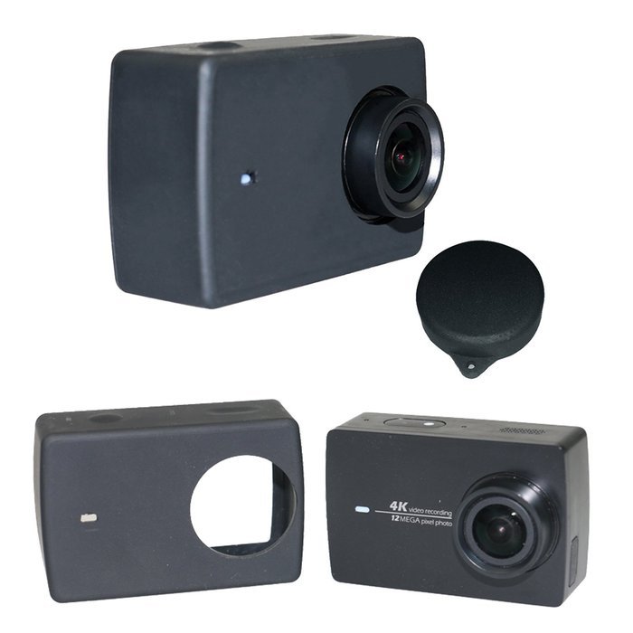Yi 4K Action Camera Accessories, Kupton Xiaoyi 4K II Silicon Protective Cover+ Frame Mount Housing+ Head Strap... N4