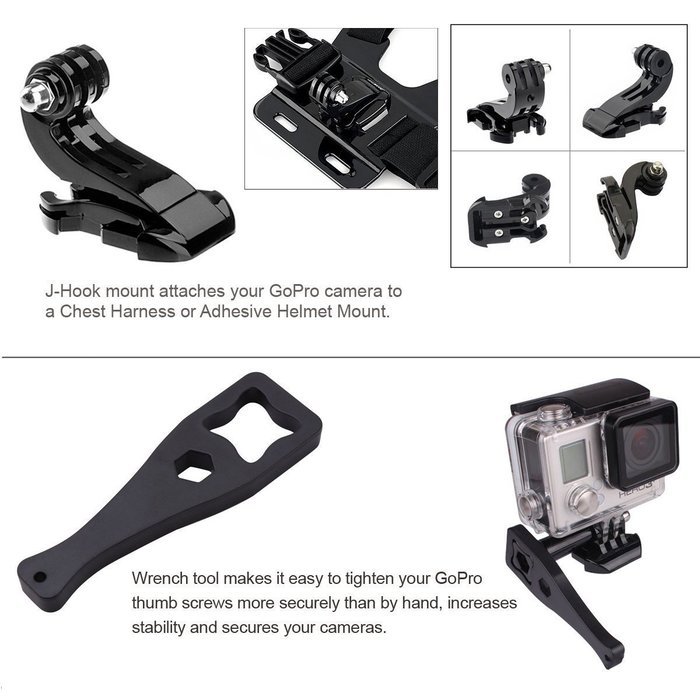 Yi 4K Action Camera Accessories, Kupton Xiaoyi 4K II Silicon Protective Cover+ Frame Mount Housing+ Head Strap... N5