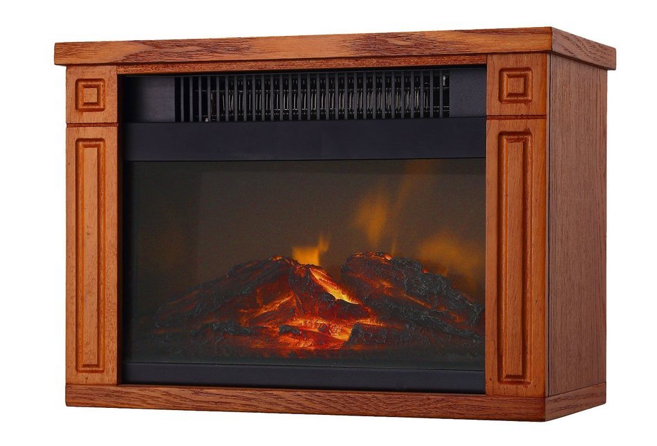 Youzee Portable Space Heater Freestanding Mini Electric Fireplace, 13.5W x 10H x 7D inches N5