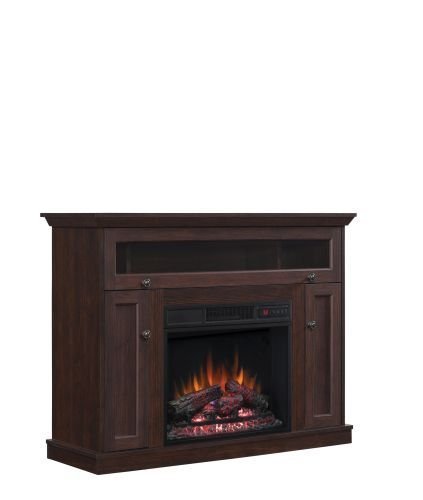 Windsor TV Stand with 23" Electric Fireplace, Midnight Cherry