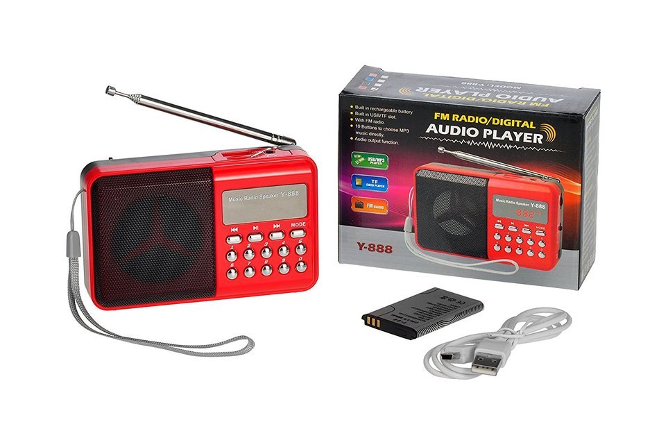 Timorn Portable Digital Receiver Supports TF Card/USB/MP3 format/FM Radio Function (Black)