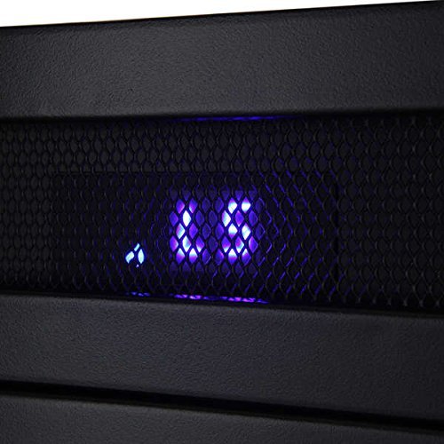 AKDY 33-inch Freestanding Tempered Glass 6 Setting LED Backlit Adjustable 1500W Electric Fireplace