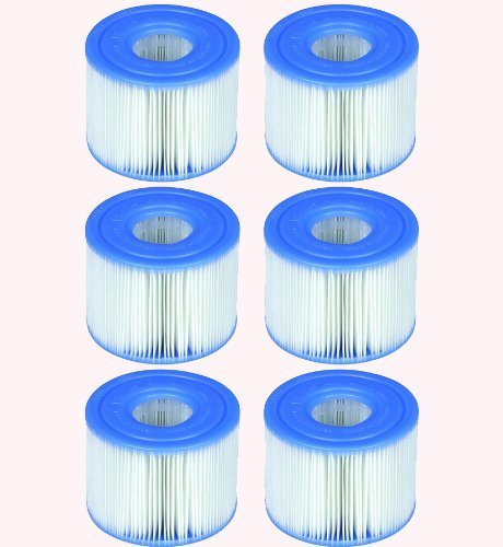 Intex PureSpa Type S1 Replacement Filter Cartridges (6 Pack) | 29001E Color: 6, Model: 3 x 29001E , Home & Outdoor...
