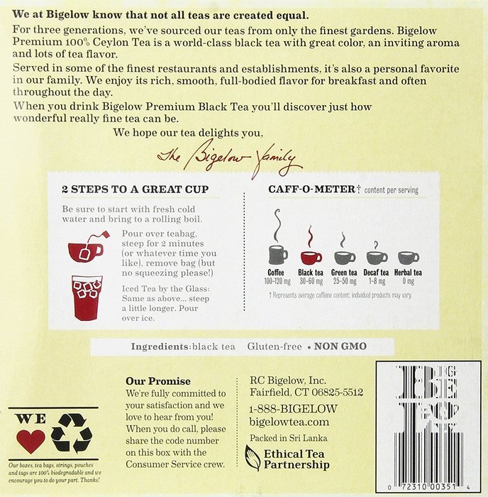 BTC00351 - Bigelow Single Flavor Tea