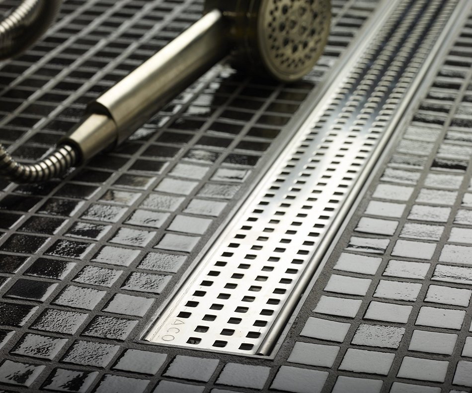 QuARTz by ACO 37243 Opening Square Design Grate, 3-Feet