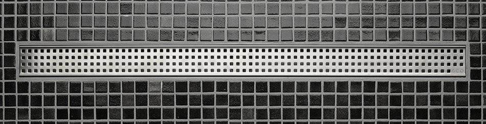 QuARTz by ACO 37243 Opening Square Design Grate, 3-Feet N2