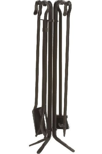 Bronze 5 Piece Wrought Iron Fireset - 36 inch