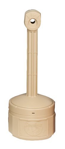 Justrite 26806B Personal Smokers Cease Fire Polyethylene Cigarette Butt Receptacle, 1 Gallon Capacity, 11 OD x...