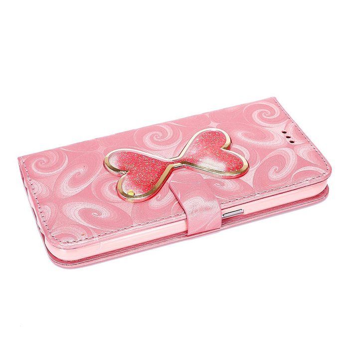 Galaxy S6 Case,Galaxy S6 Wallet Case, PHEZEN Bling Liquid Glitter Love Heart Floating 3D Hourglasses Luxury Pu... N40