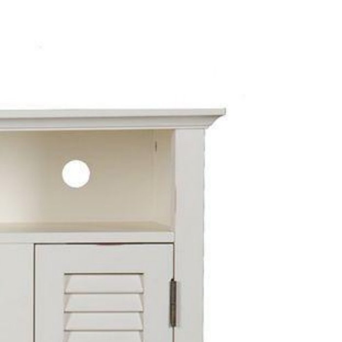 Gabriella 48 in. Freestanding Media Corner Electric Fireplace Console in Antique White, Firebox front: 23 in.... N3