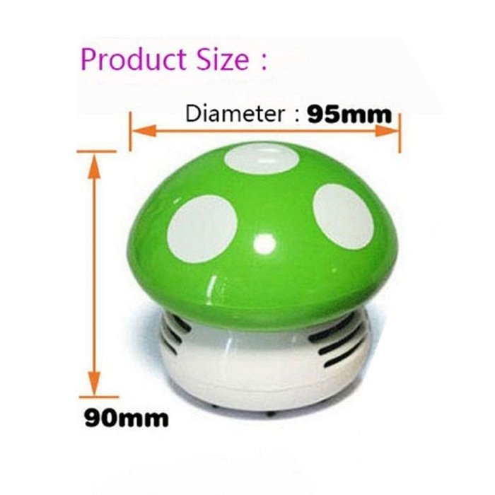 Vipe Desktop Vacuum Cartoon Mushroom Desk Dust Cleaner Mini Table Dust Vaccum Cleaner (Orange) N5