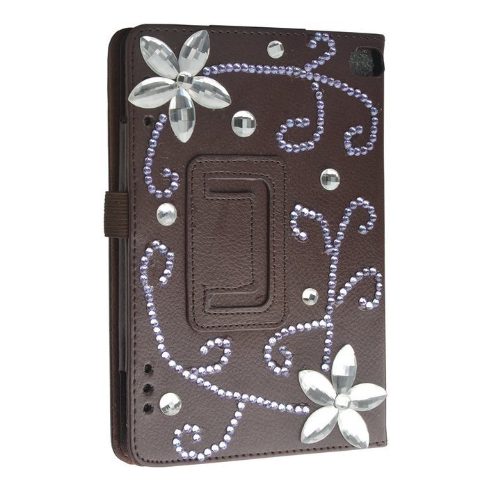 Spritech(TM) Luxury Bling Rhinestone Design Elegant Flower Decor Smart-shell Stand Cover for Amazon Kindle Fire... N24