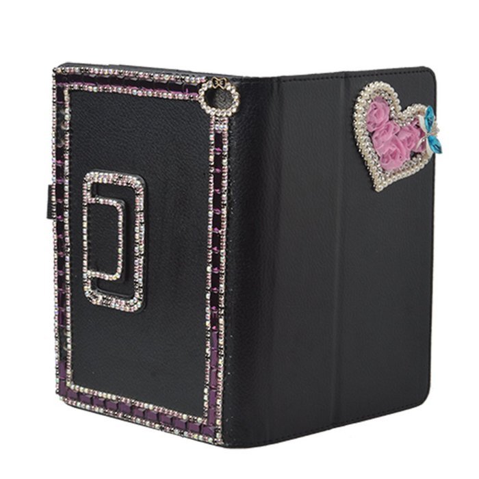 Spritech(TM) Luxury Bling Rhinestone Design Elegant Flower Decor Smart-shell Stand Cover for Amazon Kindle Fire... N28
