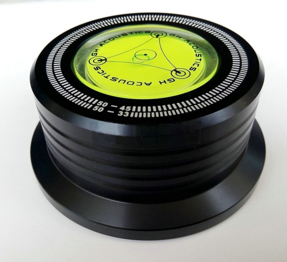 3in1 Record Clamp Lp Disc Stabilizer Turntable for Hifi Vibration Balanced (Black)