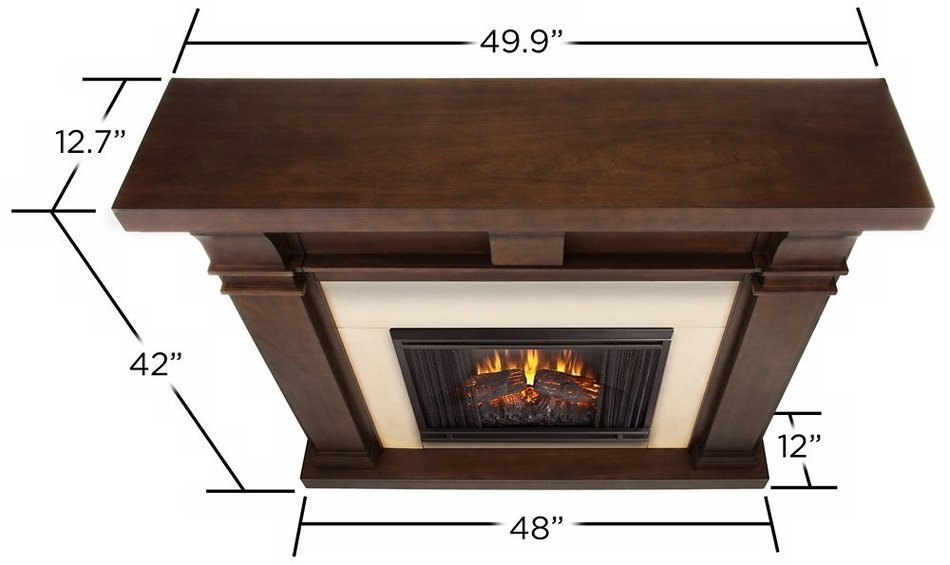 Real Flame Porter Electric Fireplace - Vintage Black Maple