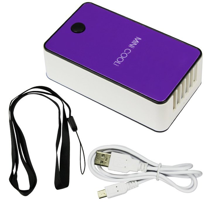 ESUMIC Mini Rechargeable Cooling Fan - Purple N4