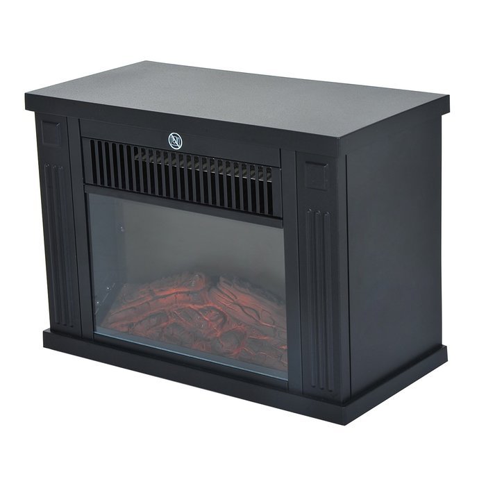 HomCom 14" 1000W Free Standing Electric Fireplace - Black N5