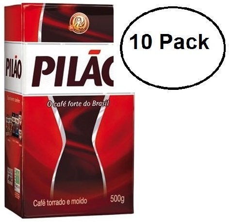 Coffee Rost and Ground - Caf&eacute; Torrado e Mo&iacute;do - Pilao 17.60oz. (500g) - GLUTEN-FREE - (PACK OF 10)