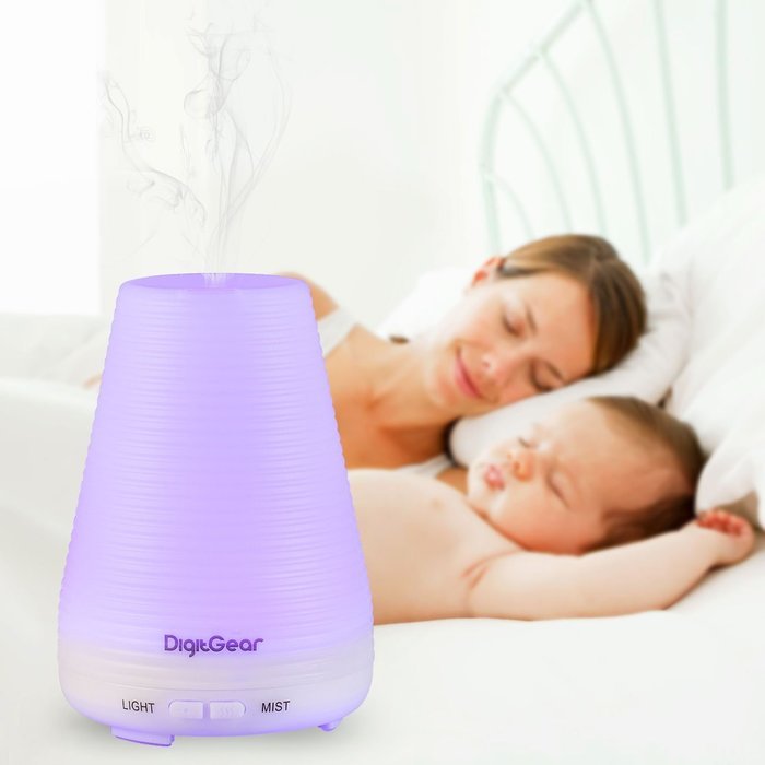 Essential Oil Diffuser 100ml - Aroma Humidifier with 7 Color LED Lights - Aromatherapy Diffuser Ultrasonic Whisper... N2