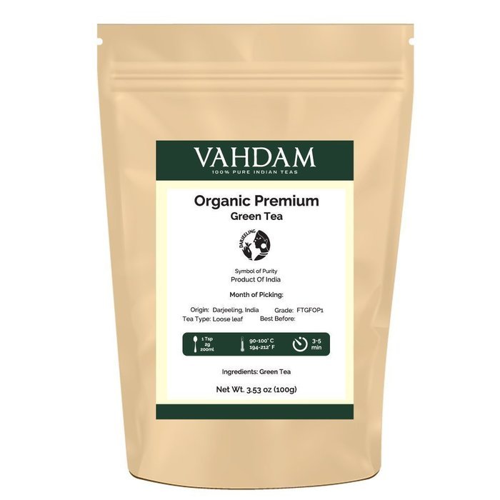 Organic Green Tea (225 Cups), Rich & Flavoury, Second Flush Black Tea, 100% Certified Pure & Unblended, Direct... N7