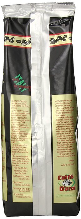Caffe D'arte Gourmet Meaning of Life Whole Bean Coffee, 16-Ounce Foil Bags (Pack of 2) N21