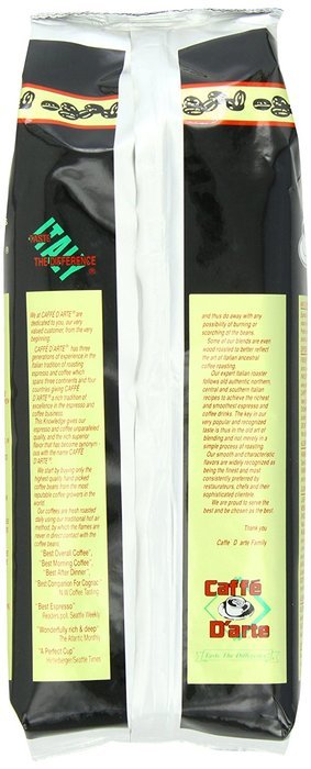 Caffe D'arte Gourmet Meaning of Life Whole Bean Coffee, 16-Ounce Foil Bags (Pack of 2) N25