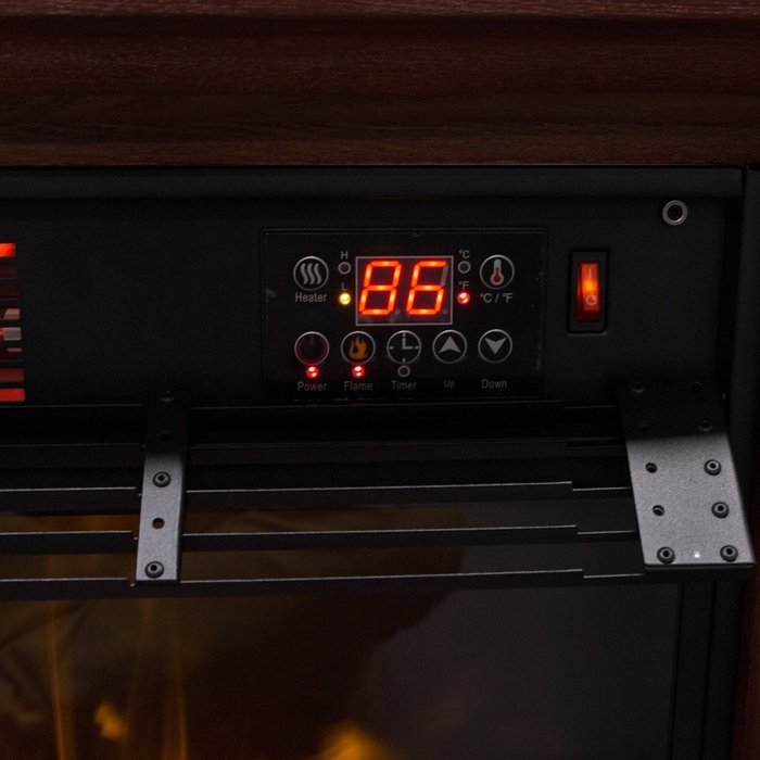 Silverylake 1500W Electric Firebox Fireplace Embedded Insert Heater Remote Control N7