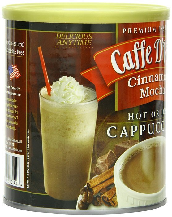 Caffe D'Vita Amaretto Instant Cappuccino, 16-Ounce Canisters (Pack of 6) N81