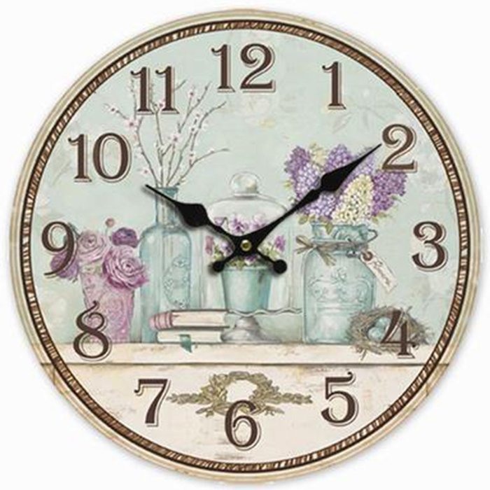 MuLuo Round Living room wall watch wooden hanging clocks wood for bedroom office A