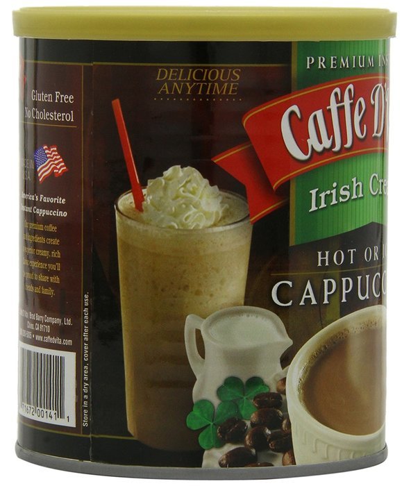 Caffe D'Vita Amaretto Instant Cappuccino, 16-Ounce Canisters (Pack of 6) N90