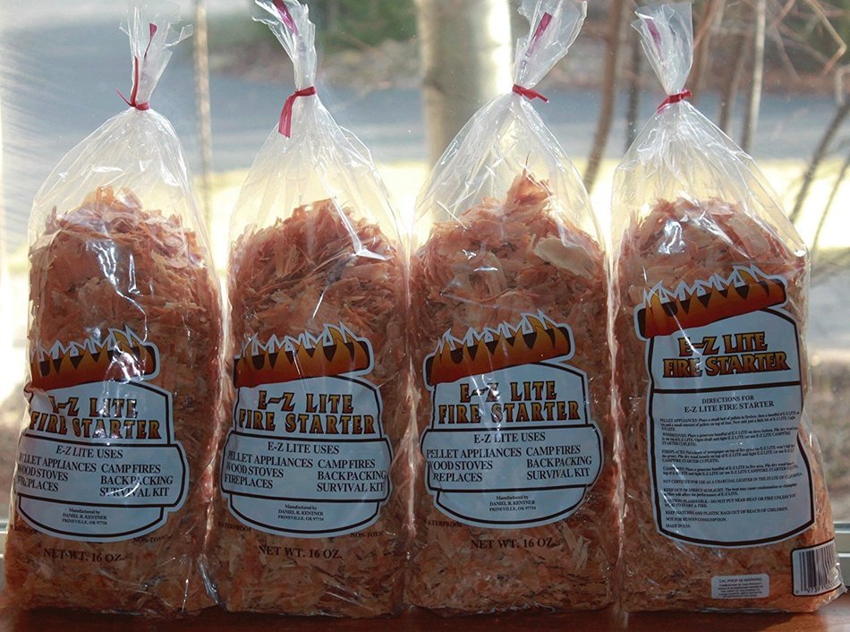 E-Z Lite Non-Toxic Fire Starter 16 oz bag (Pack of 4) Made in USA N2