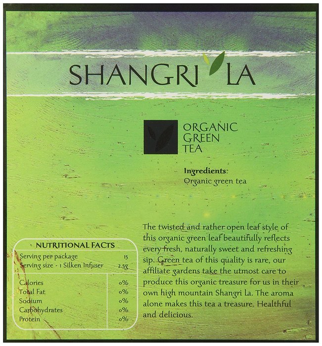 Shangri La Tea Company Organic Tea Sachet, Chamomile Mint, 15 Count N39