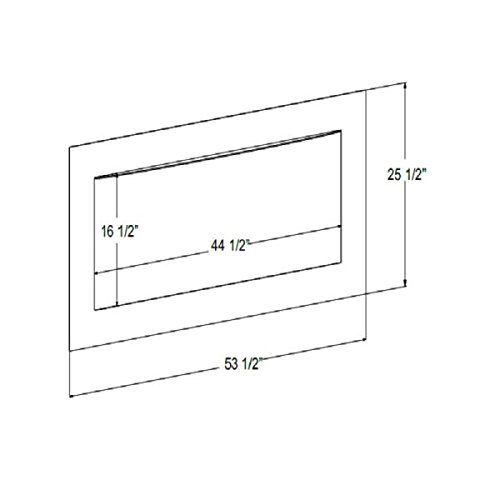 Boulevard DV Linear Fireplace, Driftwood Logset & 4" Black Front, NG N2