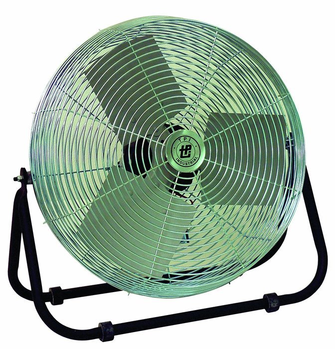 TPI Corporation F24-TE Industrial Workstation Floor Fan, Single Phase, 24" Diameter, 120 Volt