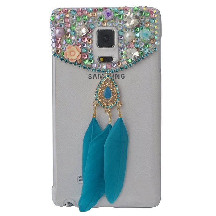 HTC Desire 626 Case,Yaheeda 3D Pearls Sparkle Plume Feather Chain Fashion Bling PC Hard Case for HTC Desire 626 N73