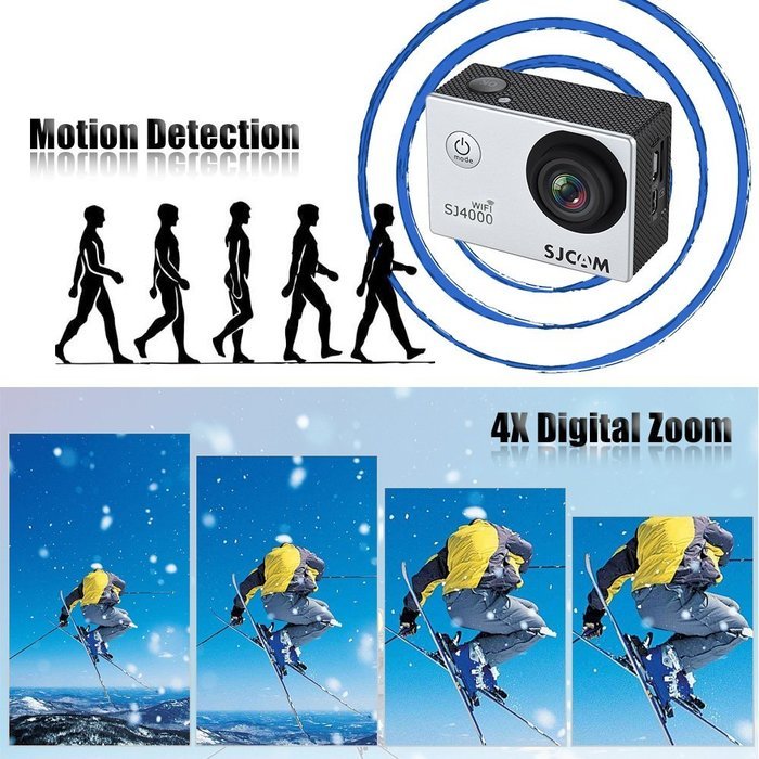 SJCAM SJ4000 WiFi 2.0" LCD Screen 1080P 30fps Full HD 12MP Waterproof 30M NTK96655 Action Sports Camera DV 170... N8